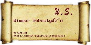 Wimmer Sebestyén névjegykártya